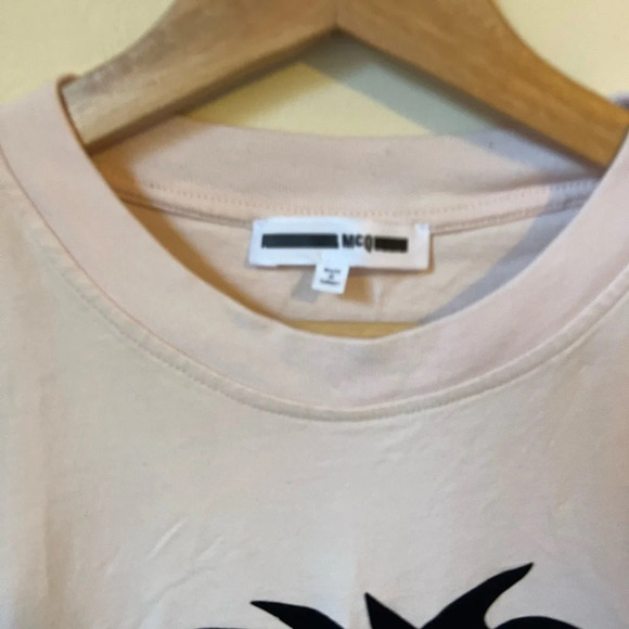 Alexander McQueen Monster print peach jersey T-shirt, size Large - Picture 3 of 7